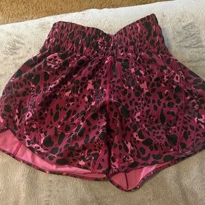 Lululemon Athletica Burgundy and Black Shorts
